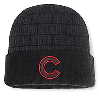 Men's Fanatics Black Chicago Cubs Backstop Cuffed Knit Hat