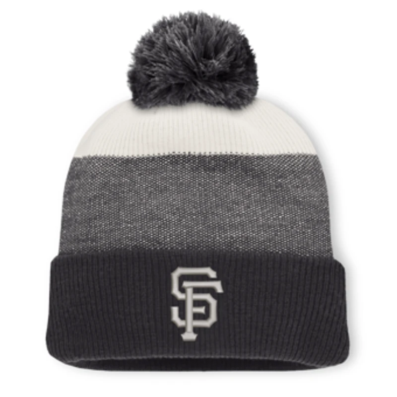 Men's Fanatics Charcoal/Gray San Francisco Giants Cuffed Knit Hat with Pom