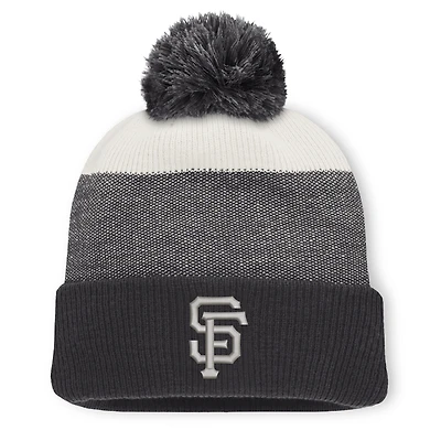 Men's Fanatics Charcoal/Gray San Francisco Giants Cuffed Knit Hat with Pom