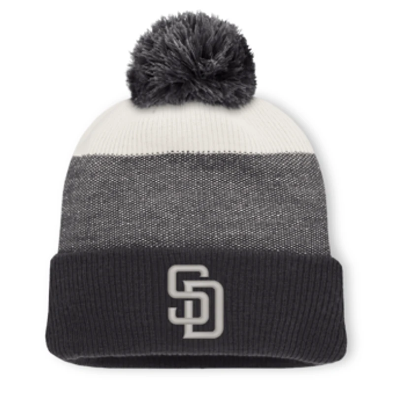 Men's Fanatics Charcoal/Gray San Diego Padres Cuffed Knit Hat with Pom