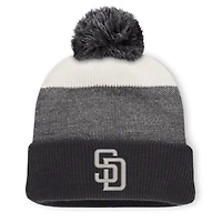 Men's Fanatics Charcoal/Gray San Diego Padres Cuffed Knit Hat with Pom