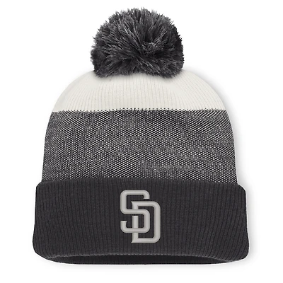 Men's Fanatics Charcoal/Gray San Diego Padres Cuffed Knit Hat with Pom
