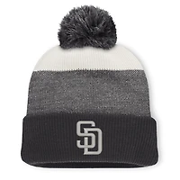 Men's Fanatics Charcoal/Gray San Diego Padres Cuffed Knit Hat with Pom
