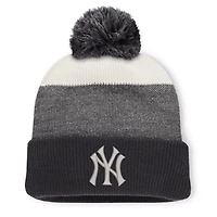 Men's Fanatics Charcoal/Gray New York Yankees Cuffed Knit Hat with Pom