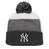 Men's Fanatics Charcoal/Gray New York Yankees Cuffed Knit Hat with Pom