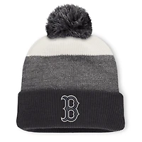 Men's Fanatics Charcoal/Gray Boston Red Sox Cuffed Knit Hat with Pom
