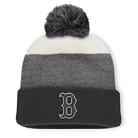 Men's Fanatics Charcoal/Gray Boston Red Sox Cuffed Knit Hat with Pom
