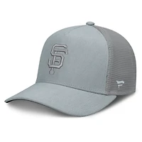 Men's Fanatics  Gray San Francisco Giants Corduroy Relief Trucker Adjustable Hat