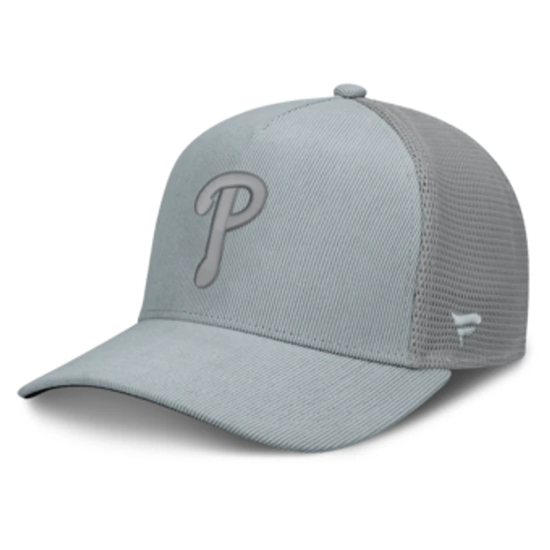 Men's Fanatics  Gray Philadelphia Phillies Corduroy Relief Trucker Adjustable Hat