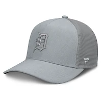 Men's Fanatics  Gray Detroit Tigers Corduroy Relief Trucker Adjustable Hat