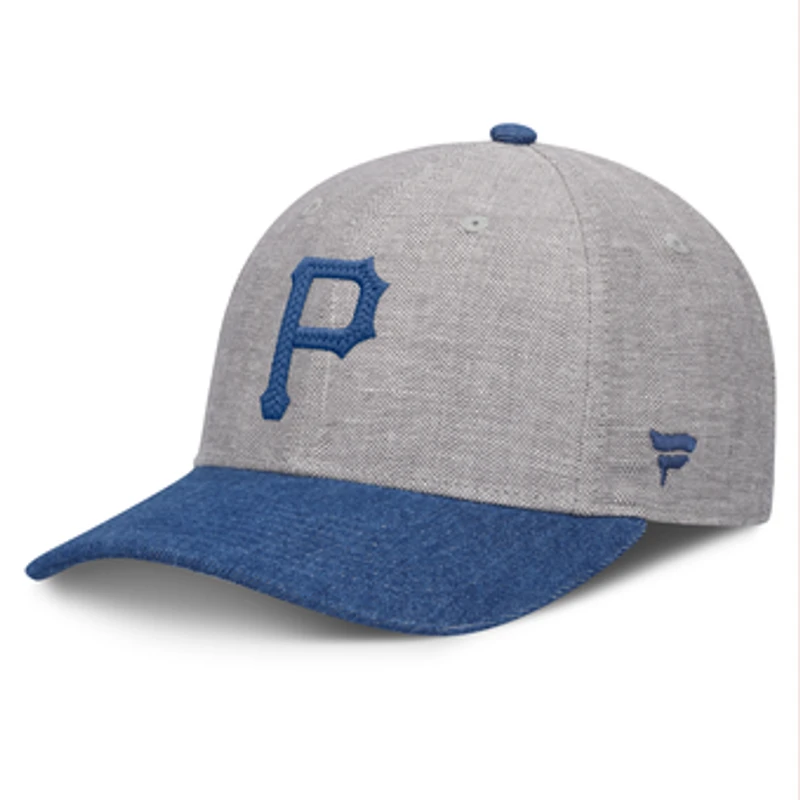 Men's Fanatics Gray/Denim Pittsburgh Pirates Level Up Conduct Adjustable Hat