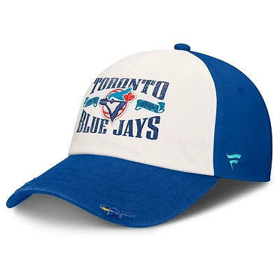 Men's Fanatics Royal/Cream Toronto Blue Jays Heritage Scar Adjustable Hat
