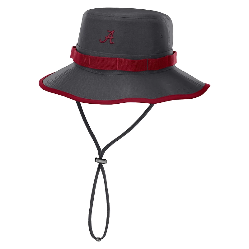 Men's Nike Anthracite Alabama Crimson Tide 2026 Sideline Apex Boonie Bucket Hat