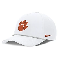 Unisex Nike White Clemson Tigers Rope Rise Adjustable Hat