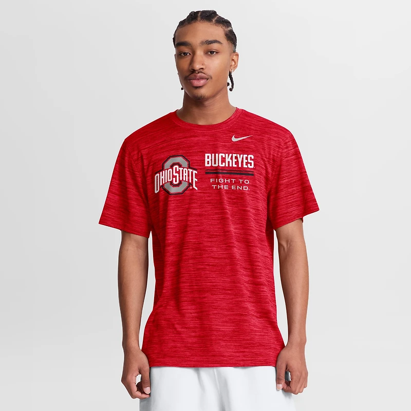 Men's Nike Scarlet Ohio State Buckeyes Sideline Velocity Dri-FIT T-Shirt