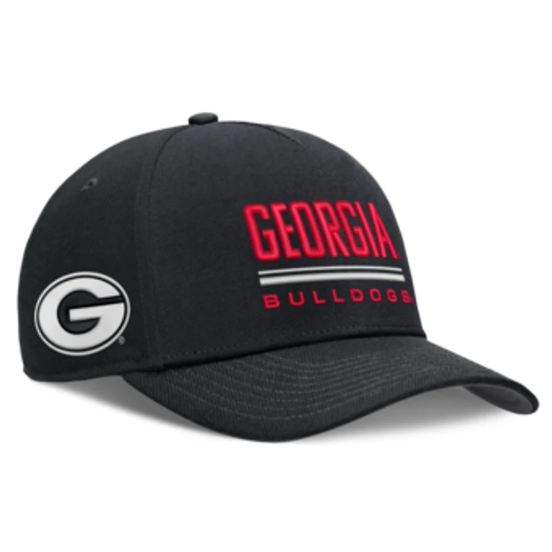 Men's Nike  Black Georgia Bulldogs 2026 Sideline Dri-FIT Rise Adjustable Hat