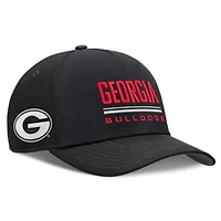 Men's Nike  Black Georgia Bulldogs 2026 Sideline Dri-FIT Rise Adjustable Hat