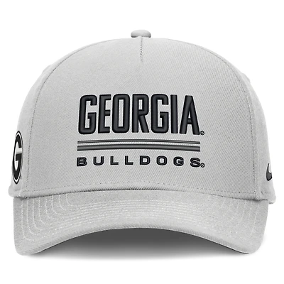 Men's Nike Gray Georgia Bulldogs 2026 Sideline Dri-FIT Rise Adjustable Hat