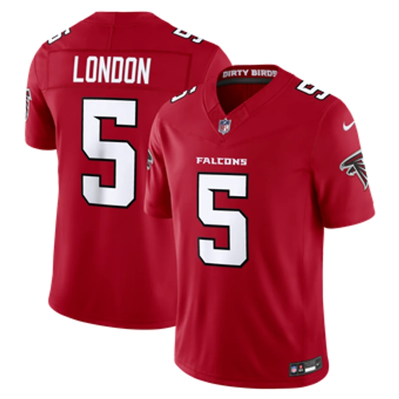 Men's Nike Drake London Red Atlanta Falcons Team Vapor F.U.S.E. Stitched Limited Jersey