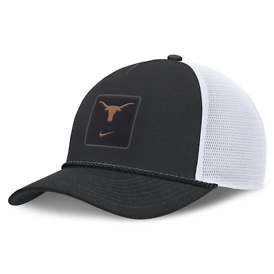 Unisex Nike Black Texas Longhorns Game Day Rope Trucker Adjustable Hat
