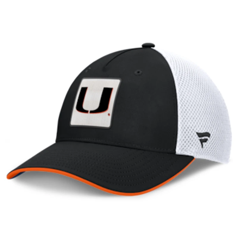 Men's Fanatics Black Miami Hurricanes 5-Panel Matter Flex Hat