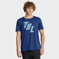 Men's Fanatics Blue Tampa Bay Lightning 2026 NHL Stadium Series Authentic Pro Tech T-Shirt