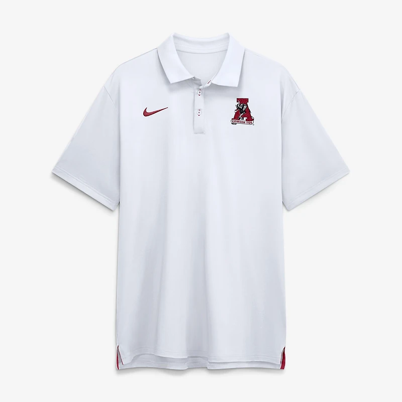 Men's Nike White Alabama Crimson Tide 2026 Sideline Tour Dri-FIT Polo