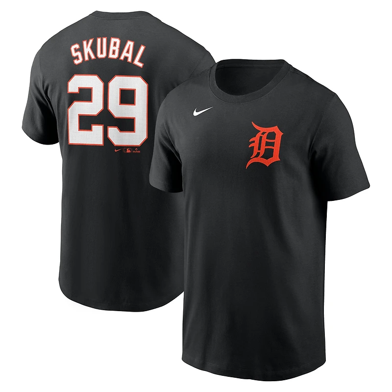 Men's Nike Tarik Skubal Black Detroit Tigers Fuse Name & Number T-Shirt