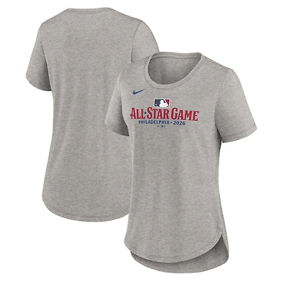 Women's Nike Heather Gray MLB All-Star 2026 MLB All-Star Game Wordmark Tri-Blend T-Shirt