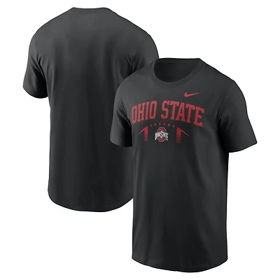 Men's Nike Black Ohio State Buckeyes Primetime Football Icon T-Shirt