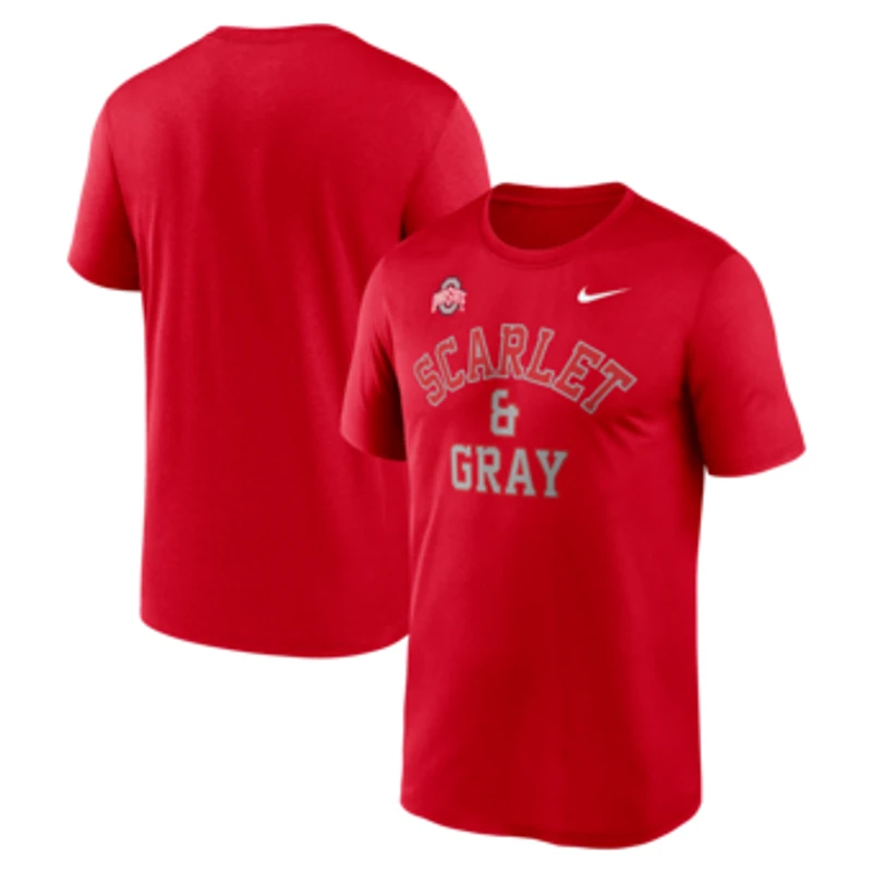 Men's Nike Scarlet Ohio State Buckeyes Primetime Arch Mantra Legend Dri-FIT T-Shirt