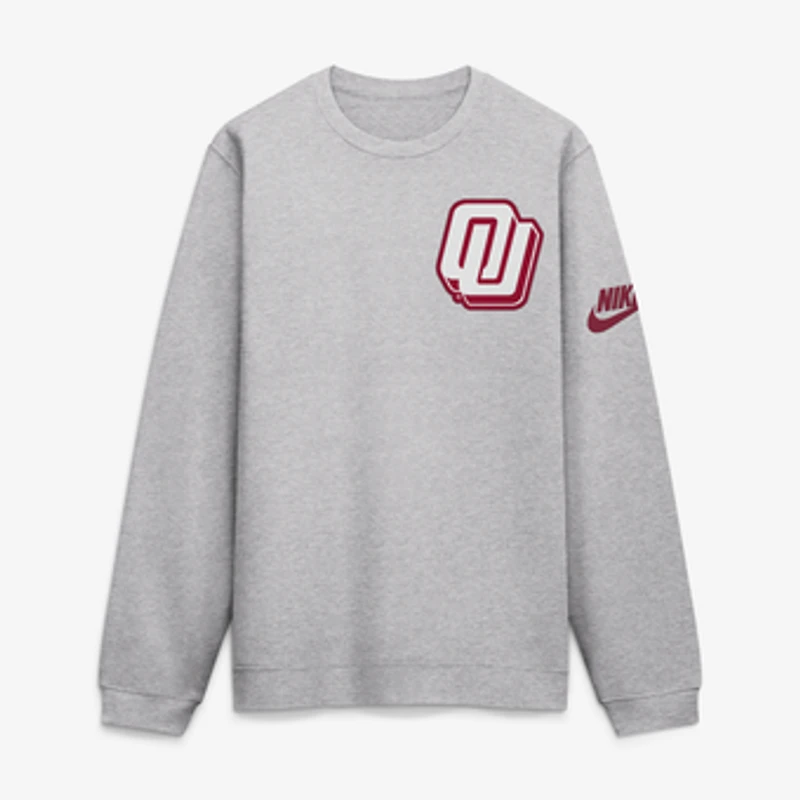 Men's Nike Heather Gray Oklahoma Sooners Legacy Sweatshirt
