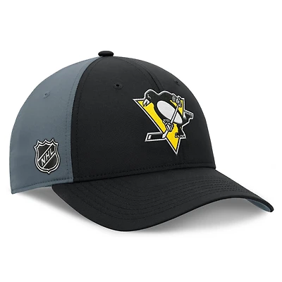 Men's Fanatics Black Pittsburgh Penguins 2025 NHL Global Series Sweden Adjustable Hat