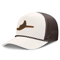 Men's Fanatics Cream/Brown Tampa Bay Rays Level Up Bronco Adjustable Trucker Hat