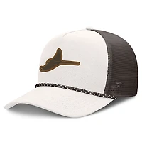 Men's Fanatics Cream/Brown Tampa Bay Rays Level Up Bronco Adjustable Trucker Hat
