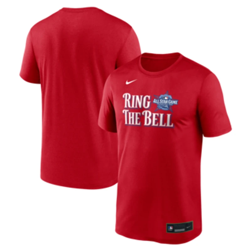 Men's Nike Red 2026 MLB All-Star Game Authentic Collection Ring The Bell Tri-Blend Dri-FIT T-Shirt