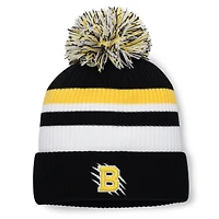 Women's Fanatics  Black Boston Bruins 2026 NHL Stadium Series Cuffed Knit Hat with Jumbo Pom