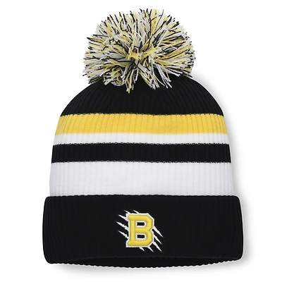 Women's Fanatics  Black Boston Bruins 2026 NHL Stadium Series Cuffed Knit Hat with Jumbo Pom