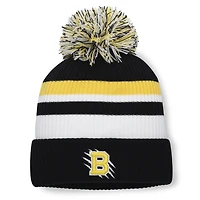 Women's Fanatics  Black Boston Bruins 2026 NHL Stadium Series Cuffed Knit Hat with Jumbo Pom