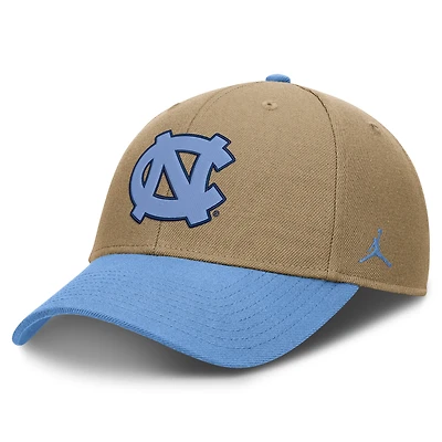 Unisex Jordan Brand Beige/Carolina Blue North Carolina Tar Heels Primetime Rise Dri-FIT Adjustable Hat