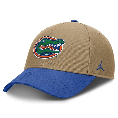 Unisex Jordan Brand Beige/Royal Florida Gators Primetime Rise Dri-FIT Adjustable Hat