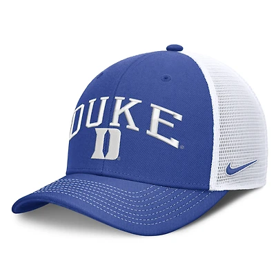 Unisex Nike Royal/White Duke Blue Devils Primetime Arched Trucker Adjustable Hat