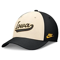 Men's Nike  Natural/Black Iowa Hawkeyes Legacy Swooshflex Dri-FIT Hat