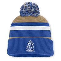 Unisex Nike  Royal/Beige Duke Blue Devils Legacy Striped Cuffed Knit Hat with Pom
