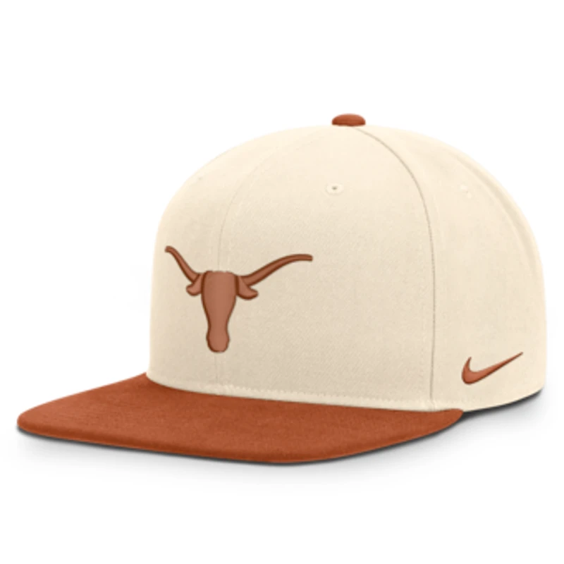 Unisex Nike Natural/Texas Orange Texas Longhorns Campus Prep Snapback Hat