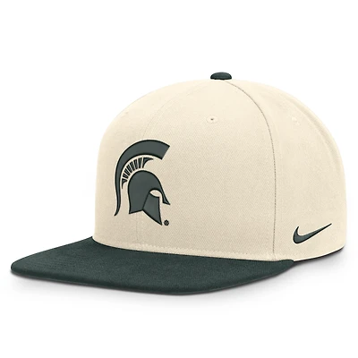 Unisex Nike  Natural/Green Michigan State Spartans Campus Prep Snapback Hat