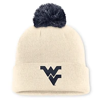 Unisex Nike  Natural West Virginia Mountaineers Campus Prep Script Cuffed Knit Hat with Pom