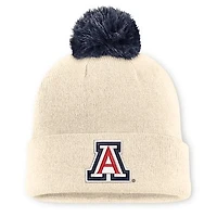 Unisex Nike  Natural Arizona Wildcats Campus Prep Script Cuffed Knit Hat with Pom