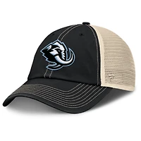 Men's Fanatics Black/Natural Utah Mammoth Rival Trucker Adjustable Hat
