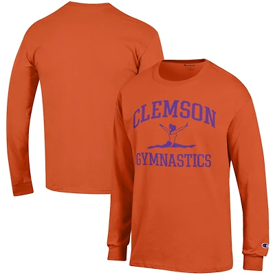 Men's Champion  Orange Clemson Tigers Gymnastics Icon Long Sleeve T-Shirt